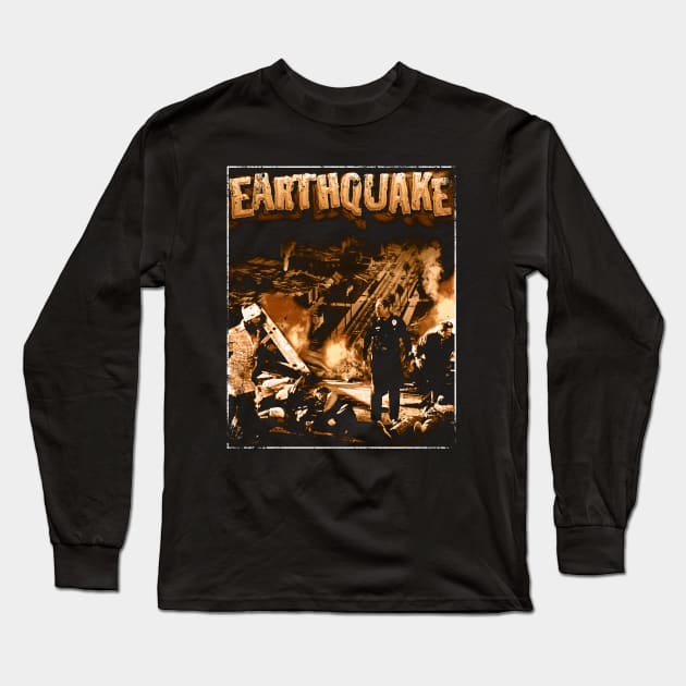 When the Ground Trembles Disaster Strikes in Earthquakes Long Sleeve T-Shirt by GodeleineBesnard